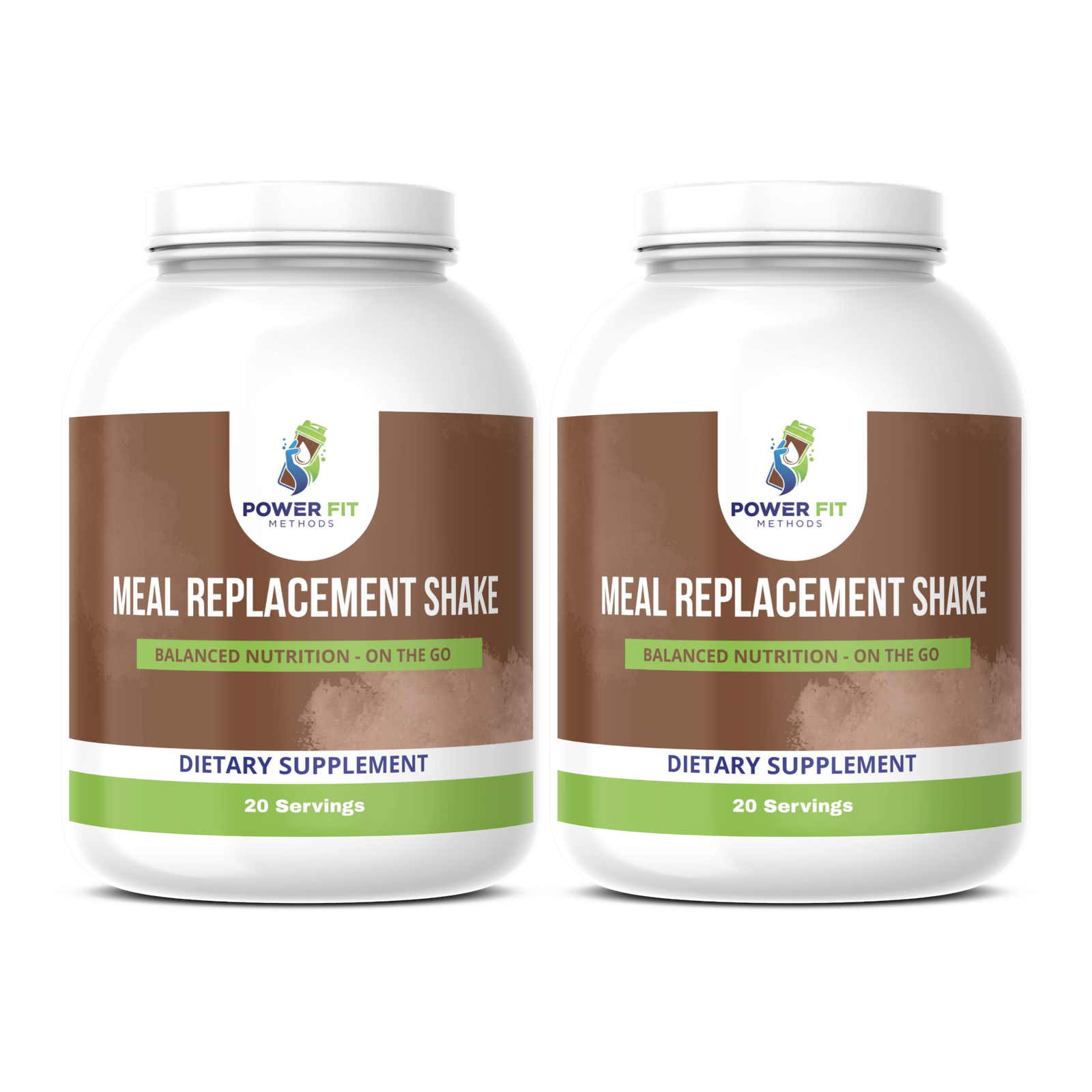 POWER FIT METHODS – Meal Replacement Shake – 2 Jars (40 Servings)